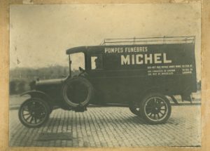 Ancien corbillard des Funérailles Michel à Bruxelles. Photo d'archive.
